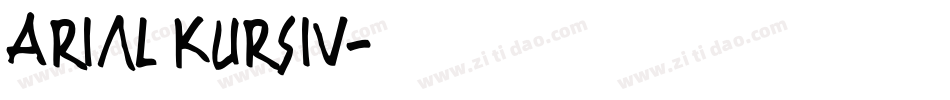 Arial Kursiv字体转换
